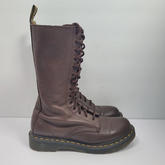 Dr. Martens 1B99 Virginia Women's Brown Leather Mid Calf Boots US Size 8 - Picture 1 of 11